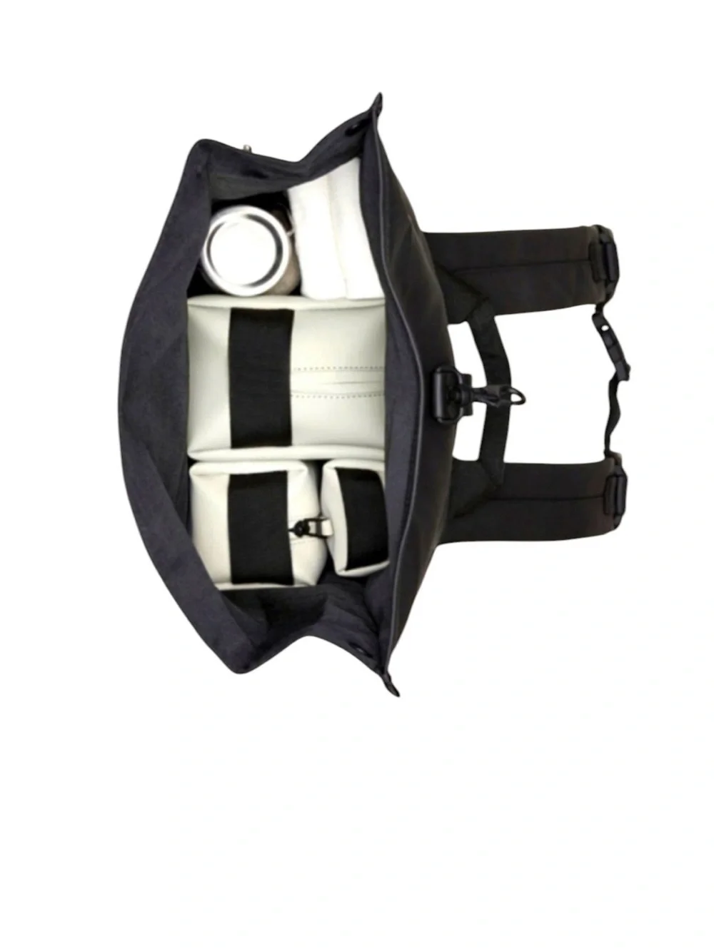 NWT Rains Unisex Rolltop Rucksack Mesh W3 Black & Gray Camo Water Resistant